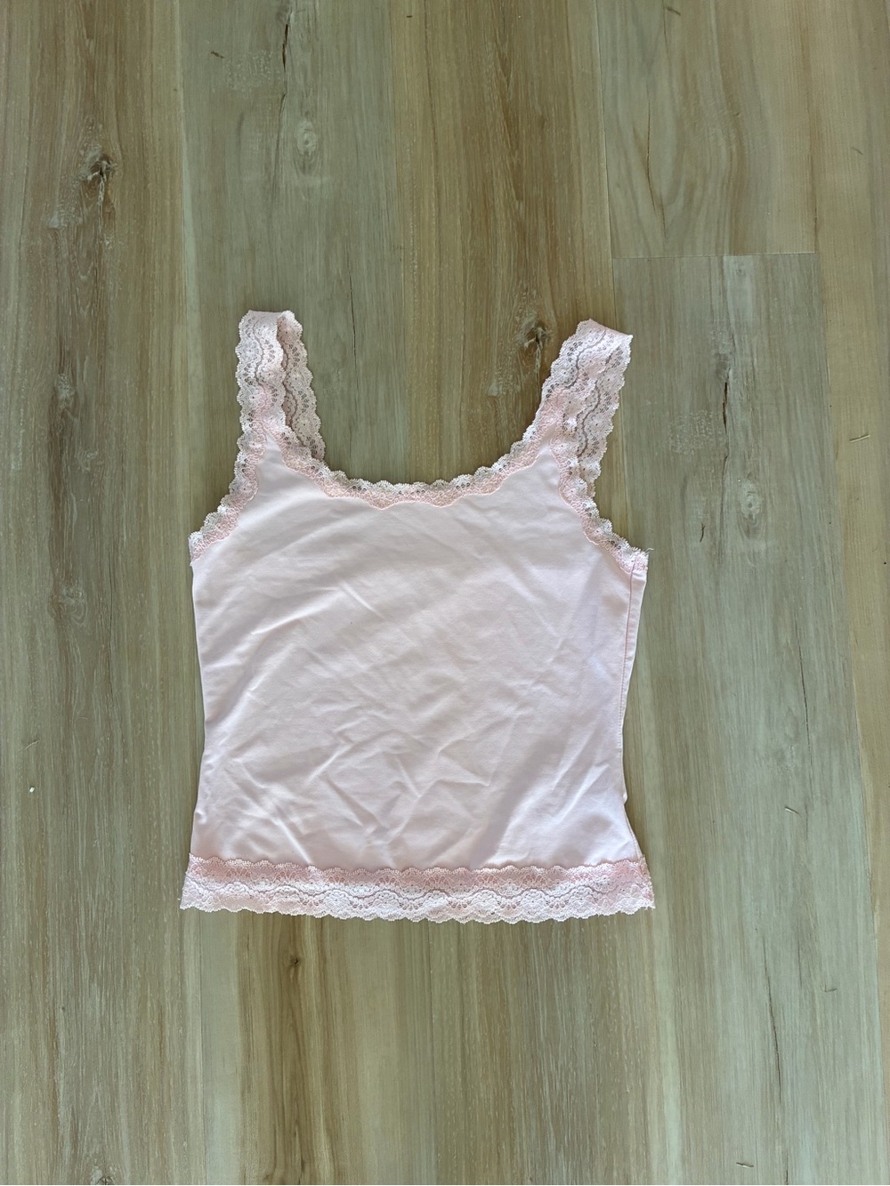cleo Pale Pink Lace Trim Camisole